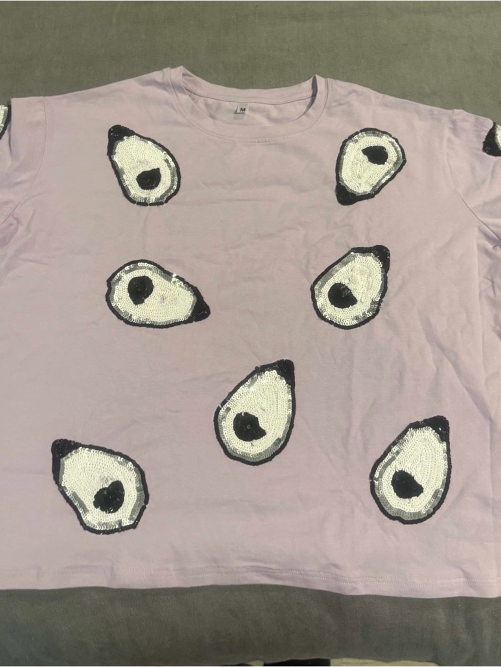 Women’s Lavender Sequin Oyster Tee